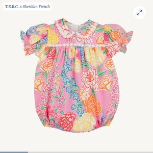 The Beaufort Bonnet Co. Sheridan French Floral Holly Day Bubble Romper NWT